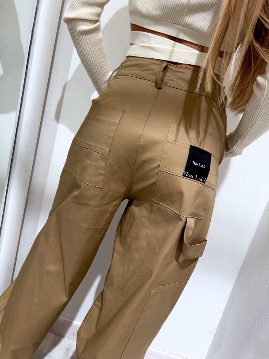 Shop Online Pantalone palazzo ampio beige The Lulù