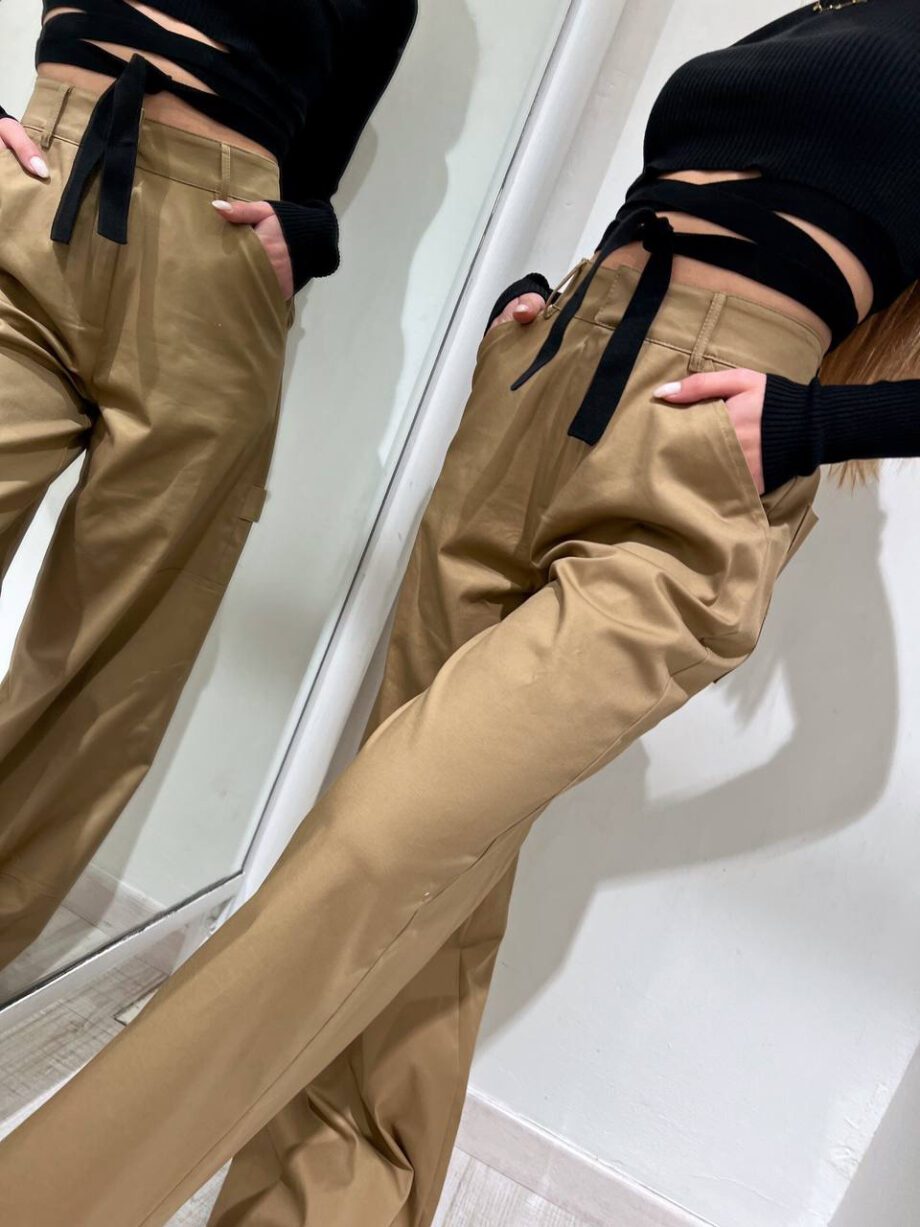 Shop Online Pantalone palazzo ampio beige The Lulù