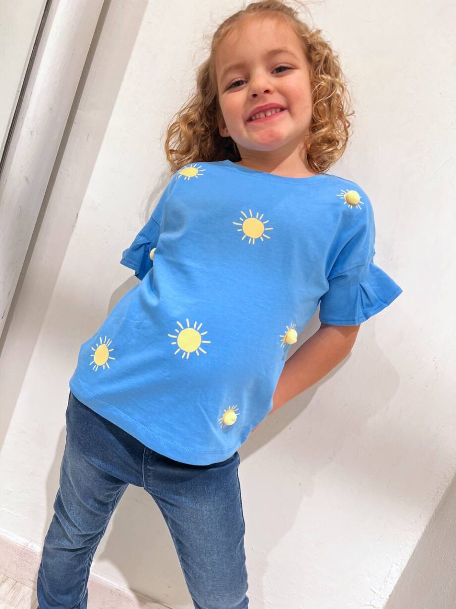 Shop Online T-shirt azzurra stampa sole Name It