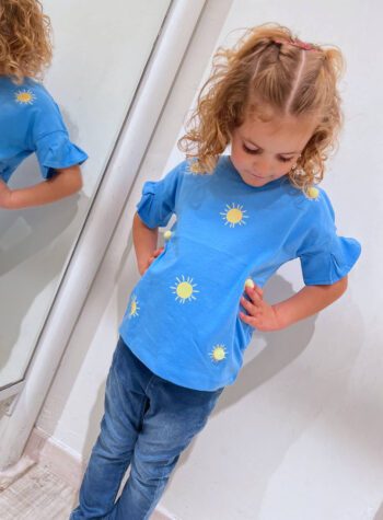 Shop Online T-shirt azzurra stampa sole Name It