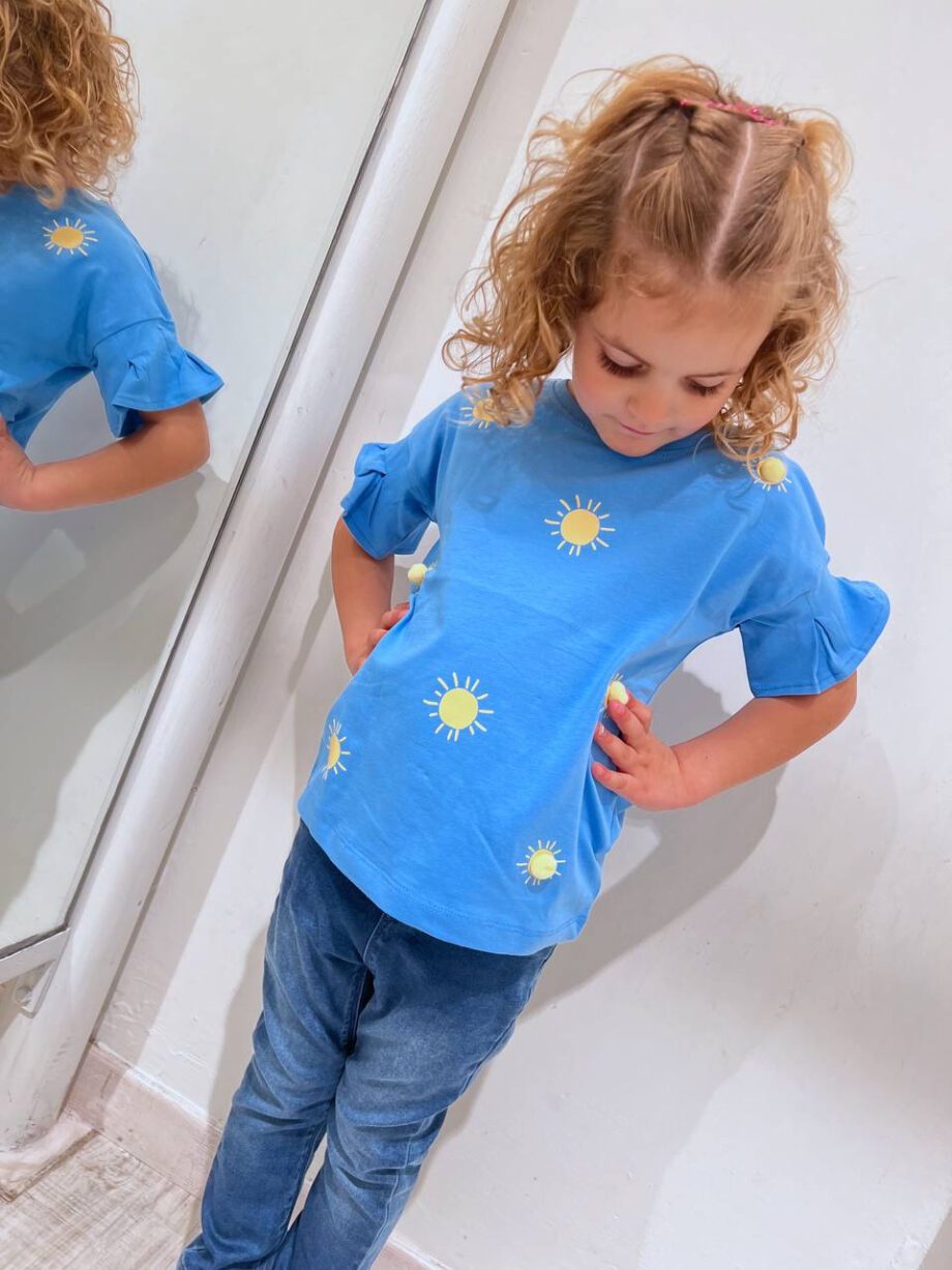 Shop Online T-shirt azzurra stampa sole Name It