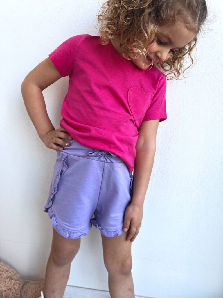Short in felpa lilla con rouches Name It Shop Online Short in felpa lilla con rouches Name It