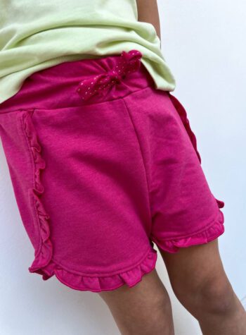 Shop Online Short in felpa fucsia con rouches Name It