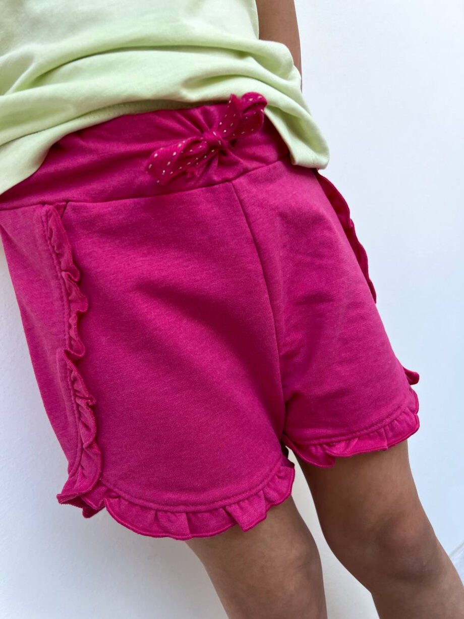 Shop Online Short in felpa fucsia con rouches Name It