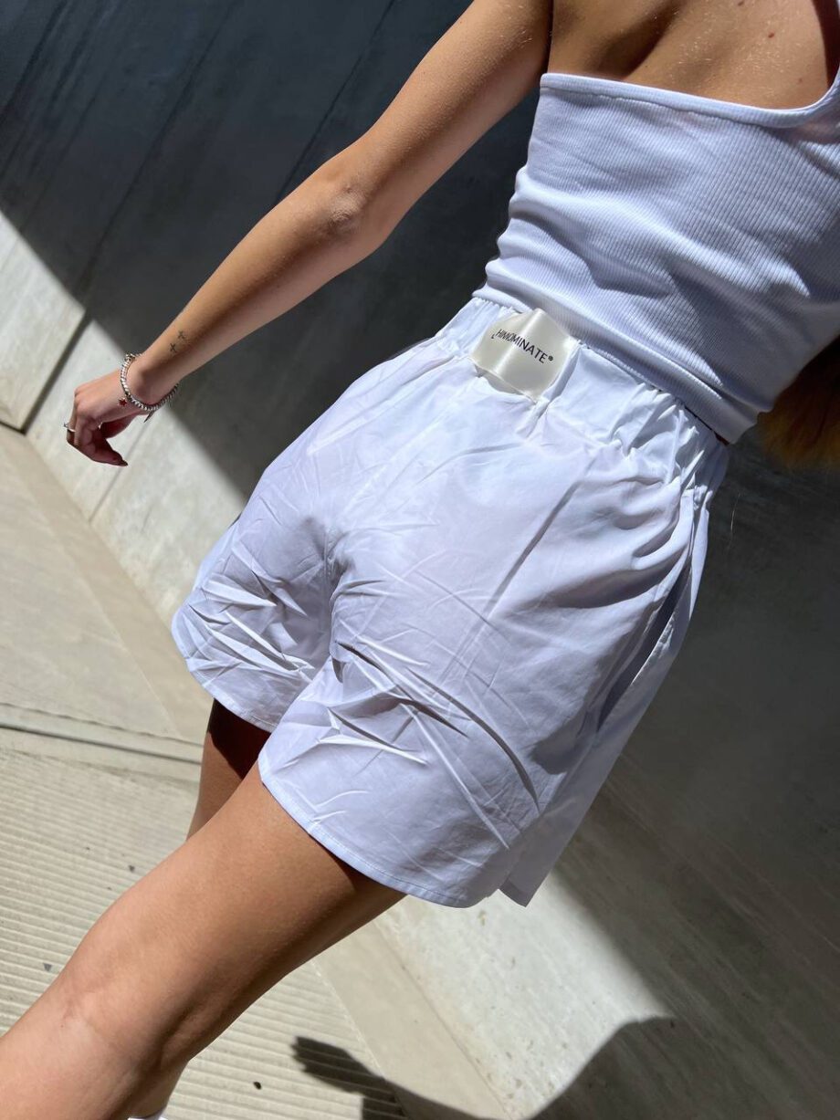 Shop Online Short bianco con bottoncini Hinnominate