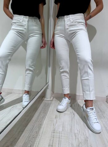 Shop Online Jeans Daisy bianco con rovescia Vicolo