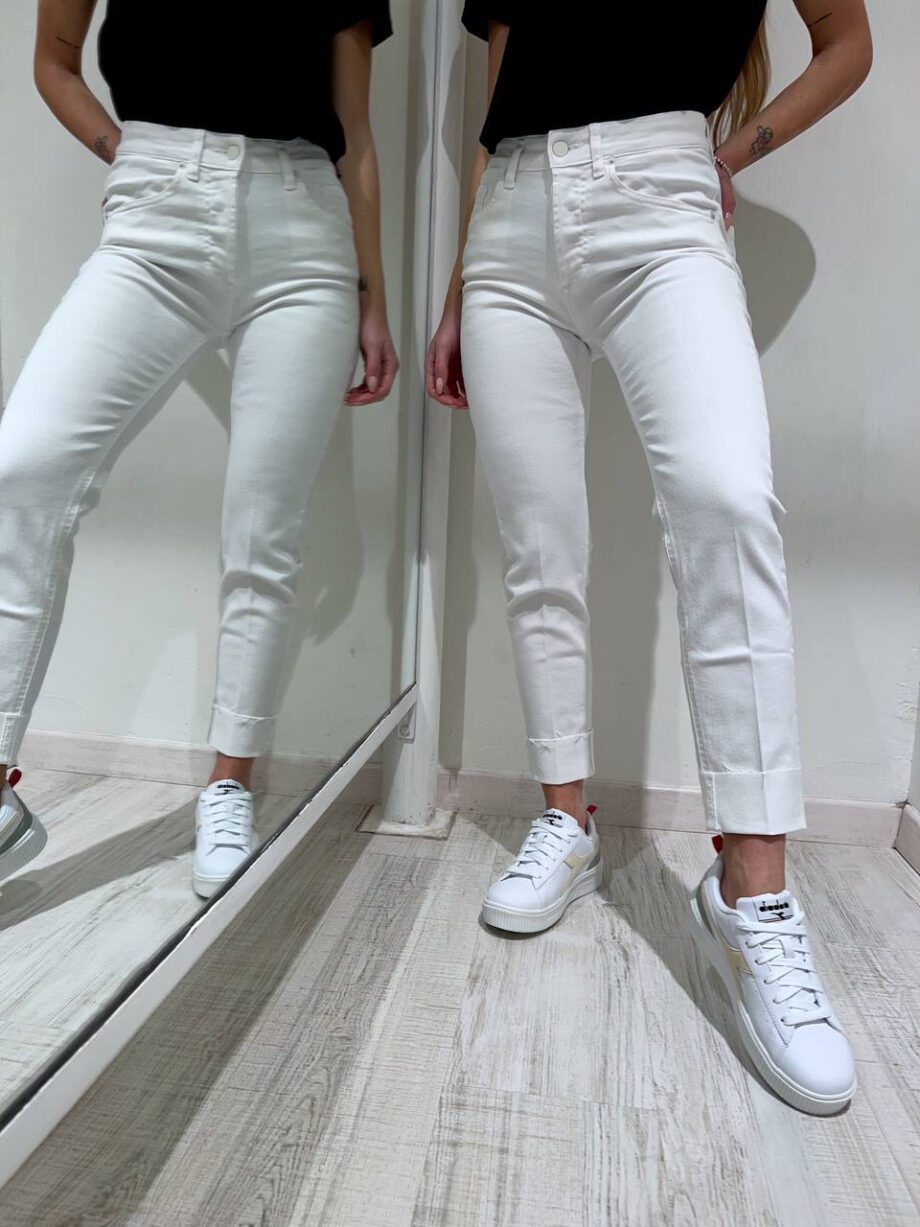 Shop Online Jeans Daisy bianco con rovescia Vicolo