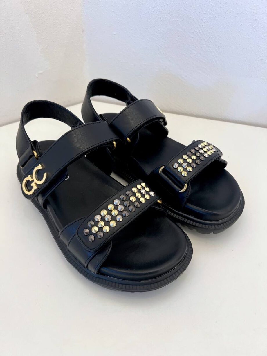 Shop Online Sandalo all studs nero Gio Cellini