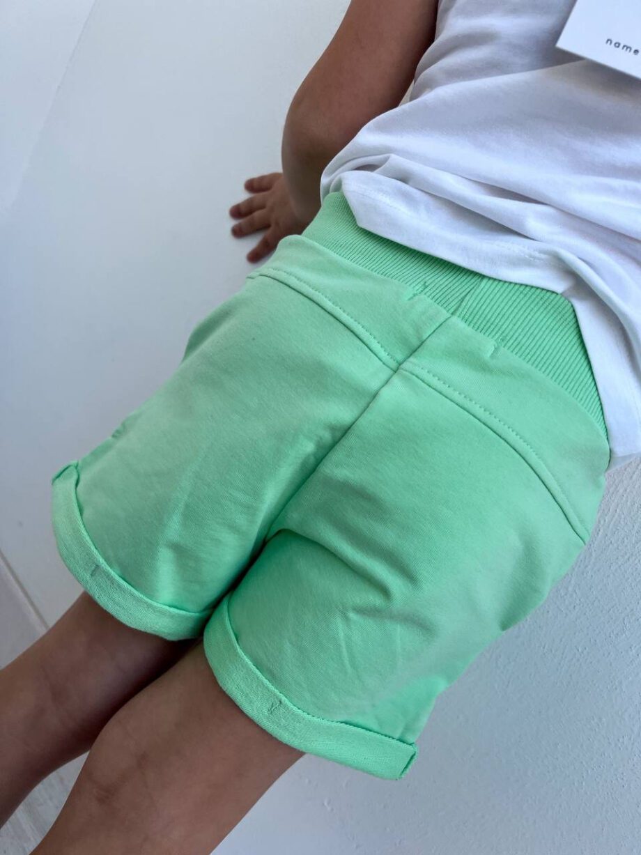 Shop Online Short in felpa verde con coulisse Name It