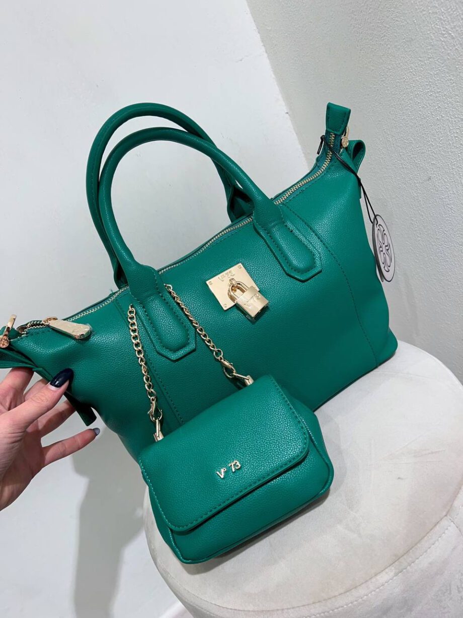 Shop Online Borsa Mariel shopper verde Mariel V73