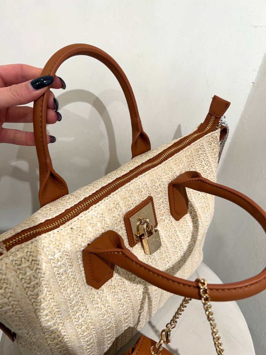 Shop Online Borsa a mano Mariel piccola in rafia V73