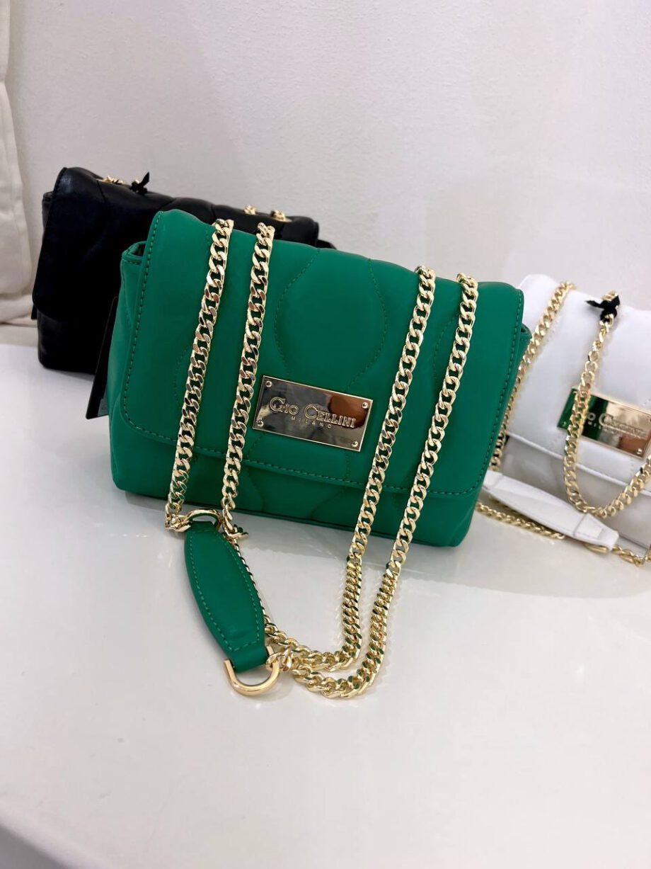 Shop Online Borsa Leyla mini matelassé verde Gio Cellini