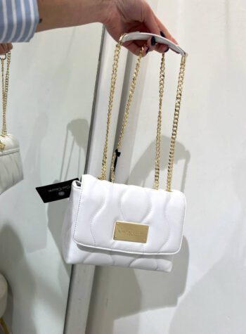 Shop Online Borsa Leyla mini matelassé bianca Gio Cellini