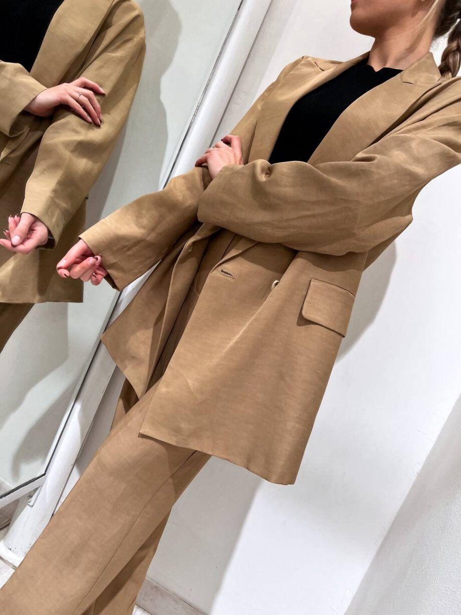 Shop Online Blazer over beige doppiopetto Souvenir