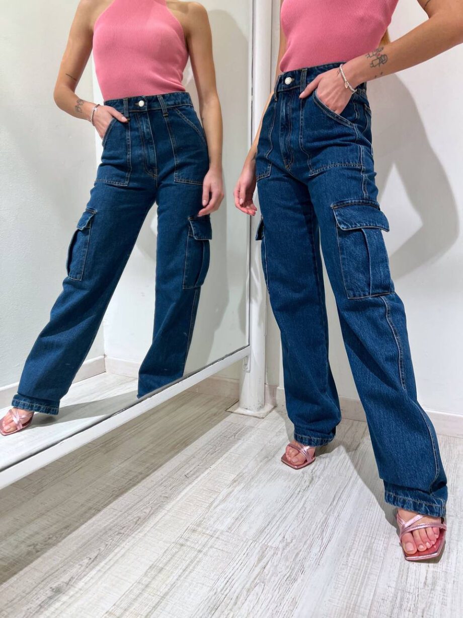 Shop Online Jeans scuro dritto cargo Vicolo