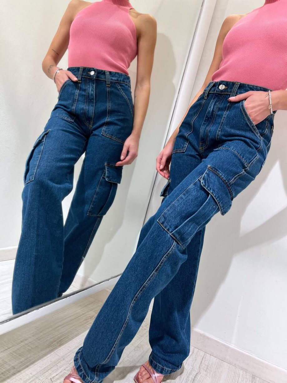 Shop Online Jeans scuro dritto cargo Vicolo