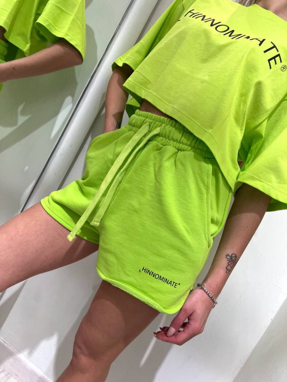 Shop Online Short in felpa lime Hinnominate