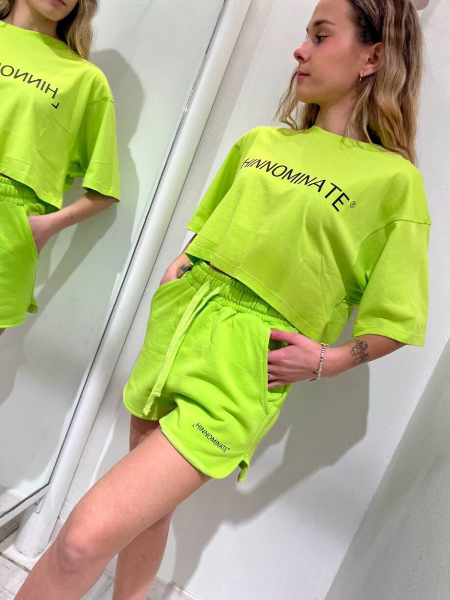 Shop Online Short in felpa lime Hinnominate