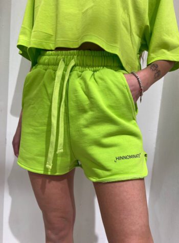 Shop Online Short in felpa lime Hinnominate