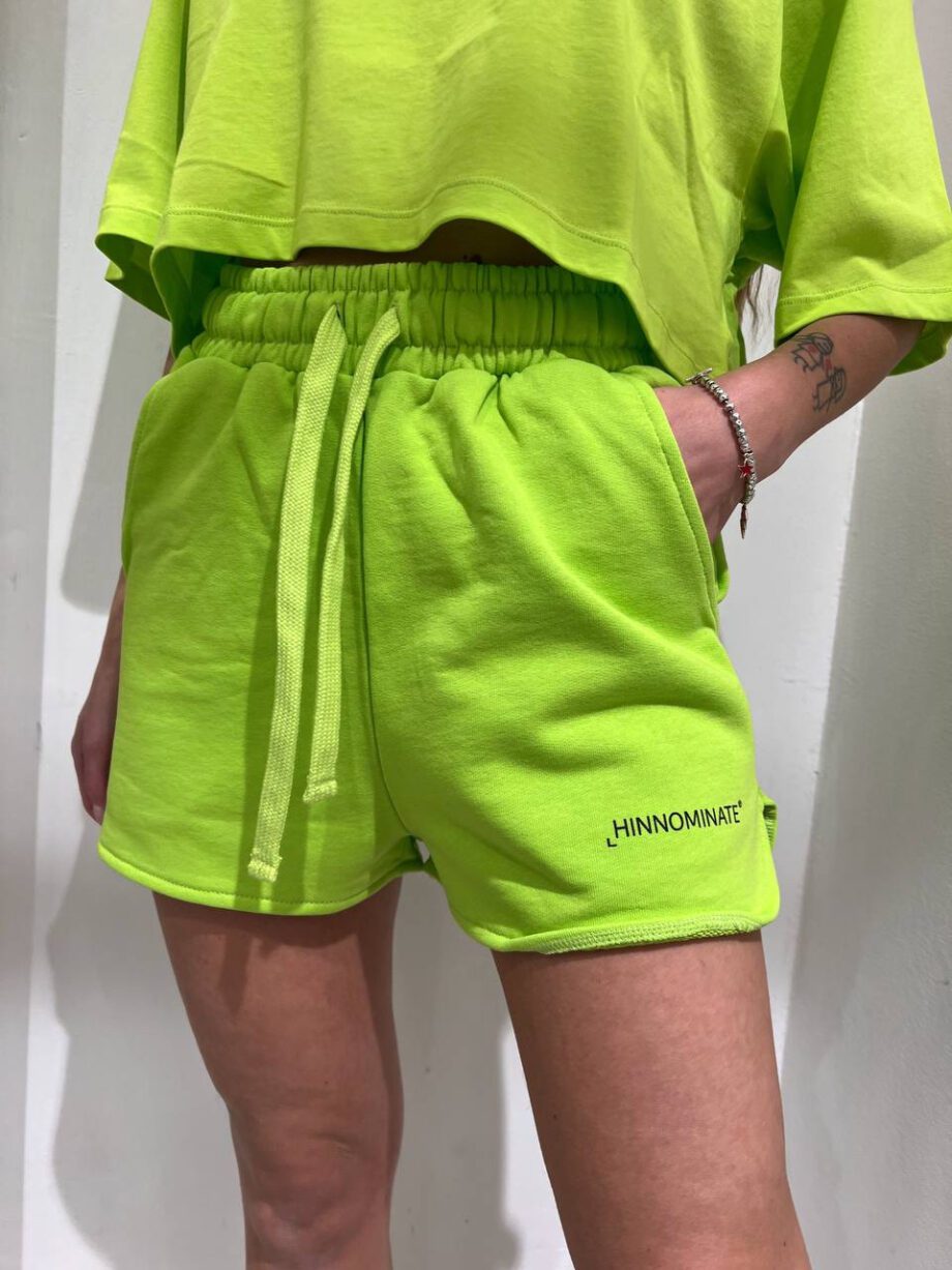 Shop Online Short in felpa lime Hinnominate