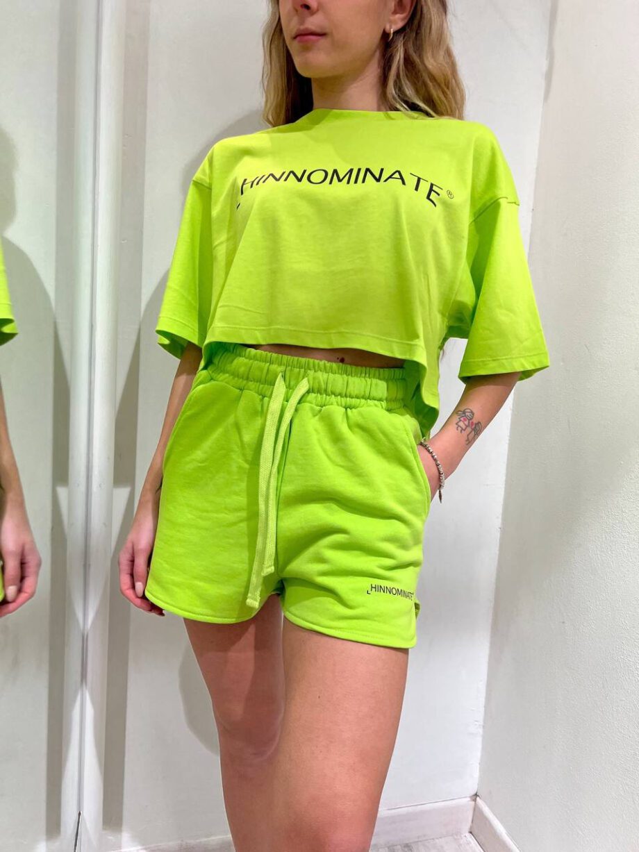 Shop Online Short in felpa lime Hinnominate