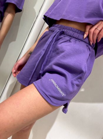 Shop Online Short in felpa viola Hinnominate