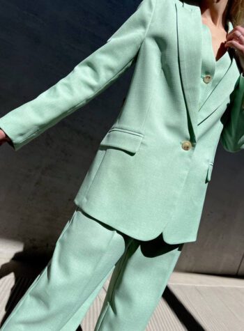 Shop Online Blazer menta un bottone Vicolo