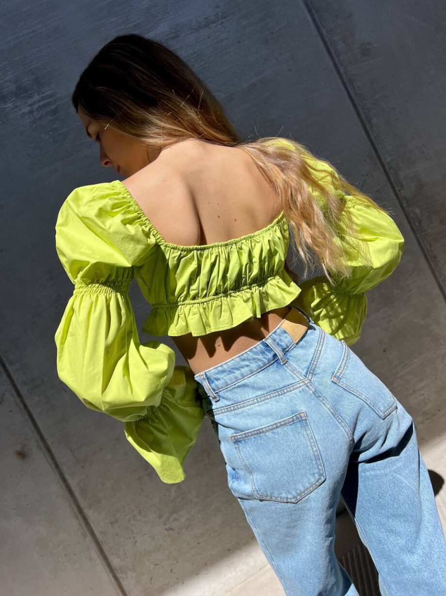 Shop Online Top crop lime con gale Revise