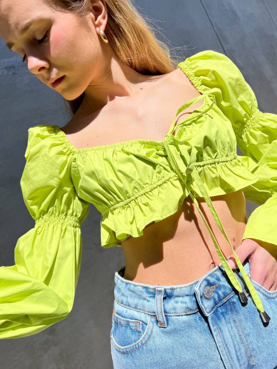 Shop Online Top crop lime con gale Revise