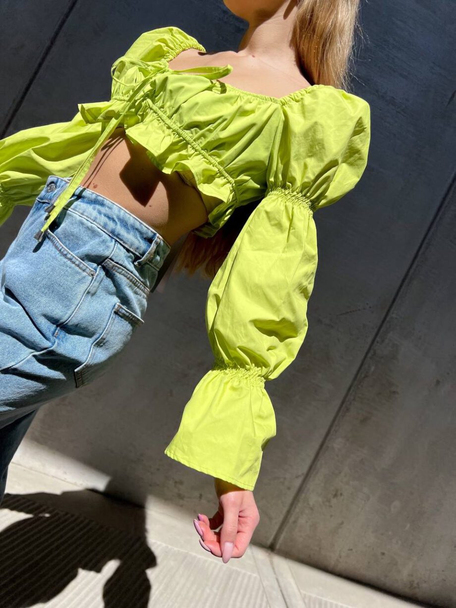 Shop Online Top crop lime con gale Revise