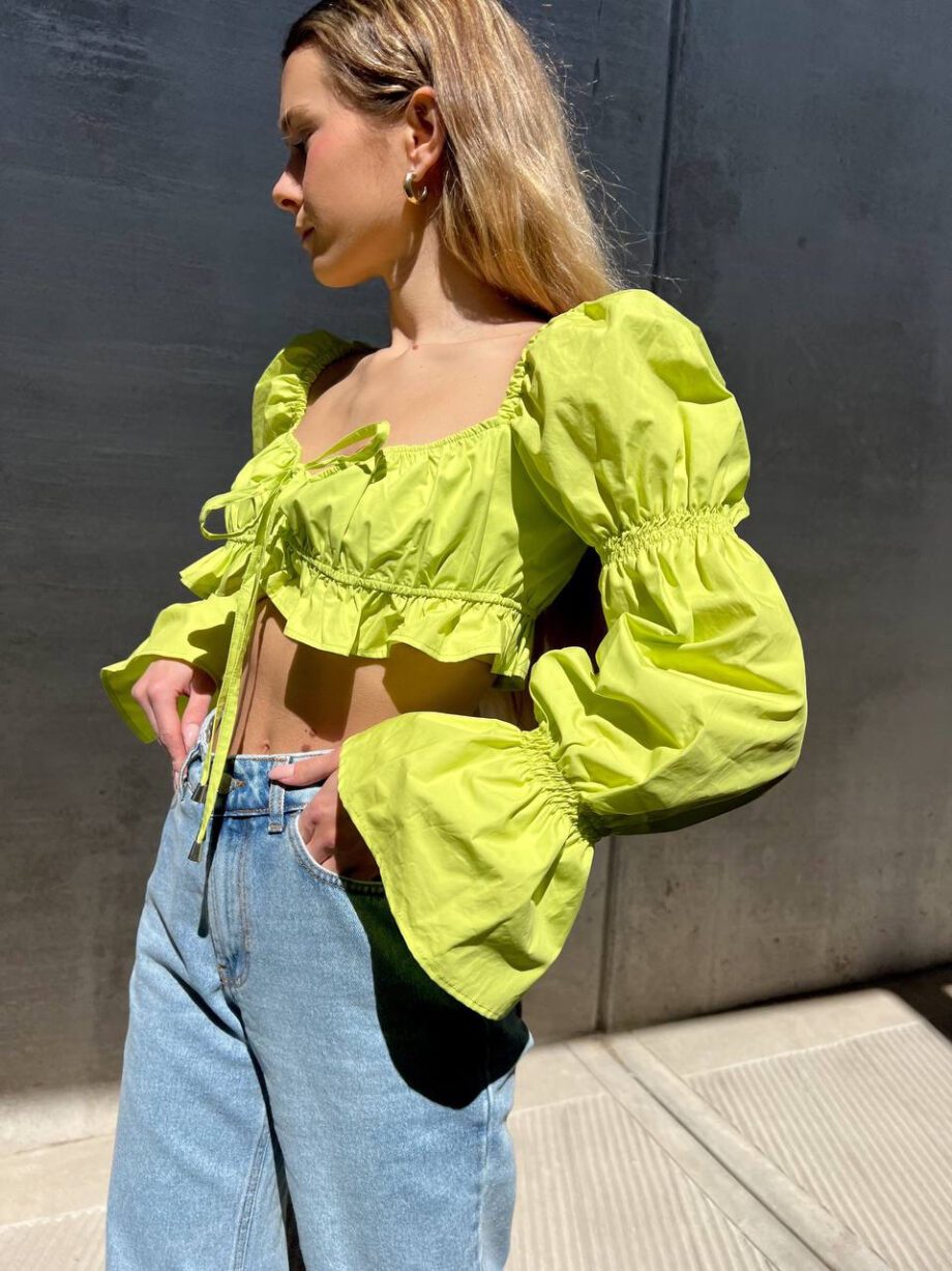 Shop Online Top crop lime con gale Revise