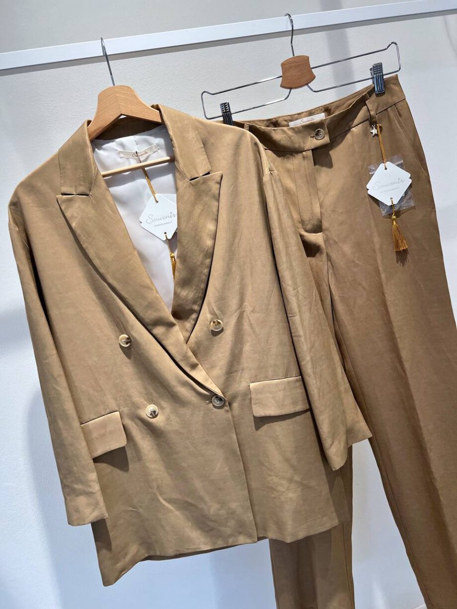 Shop Online Blazer over beige doppiopetto Souvenir