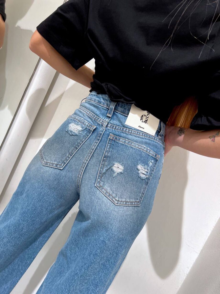 Shop Online Jeans chiaro palazzo con frange Dimora