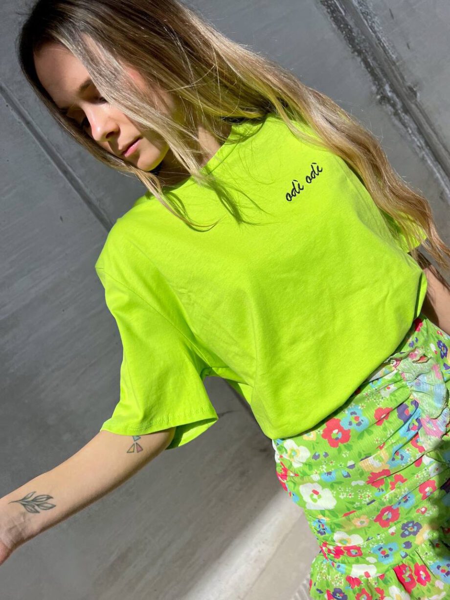 Shop Online T-shirt Montalcino oversized lime Odì Odì