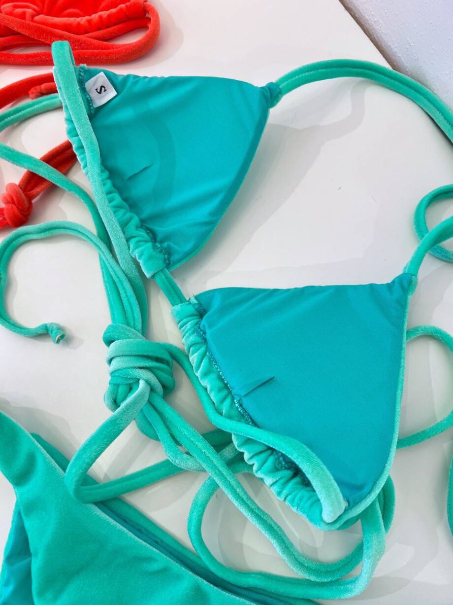 Shop Online Bikini Kate in velluto verde acqua Matinée