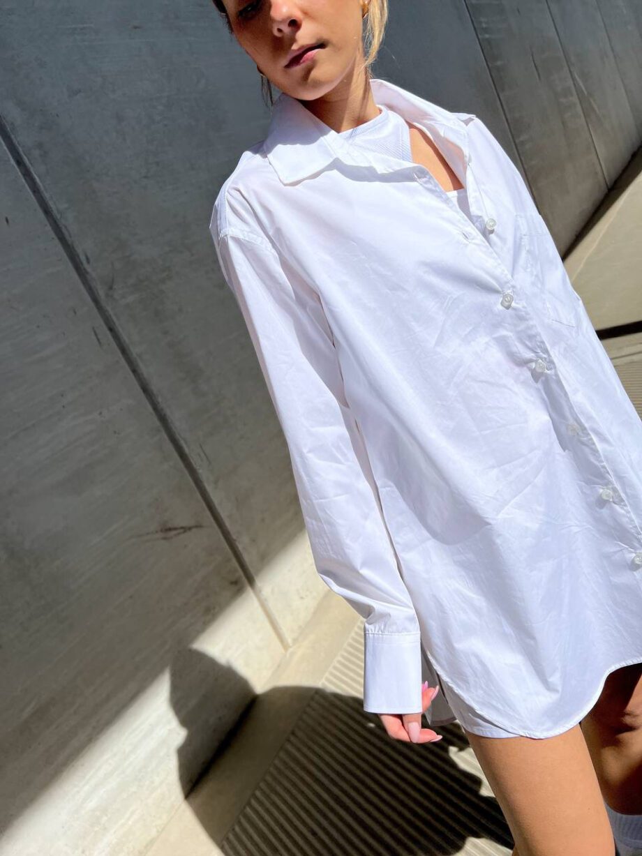 Shop Online Camicia oversize bianca Hinnominate