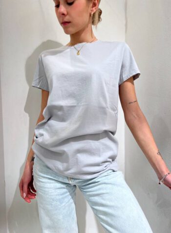 Shop Online T-shirt girocollo basic grigio polvere Vicolo