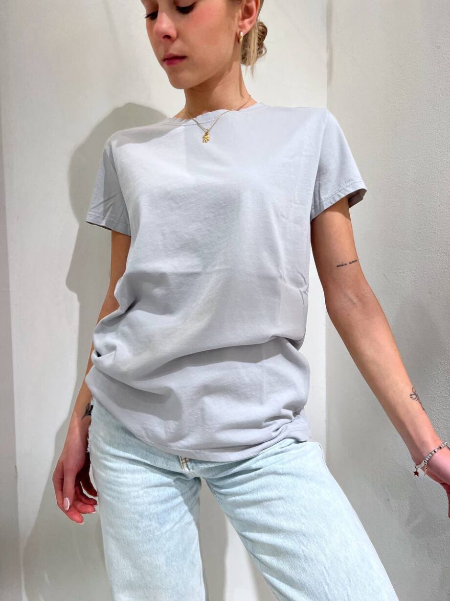 Shop Online T-shirt girocollo basic grigio polvere Vicolo