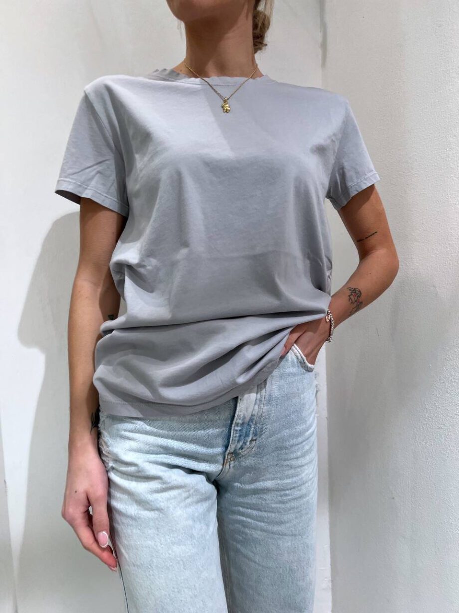 Shop Online T-shirt girocollo basic grigio polvere Vicolo