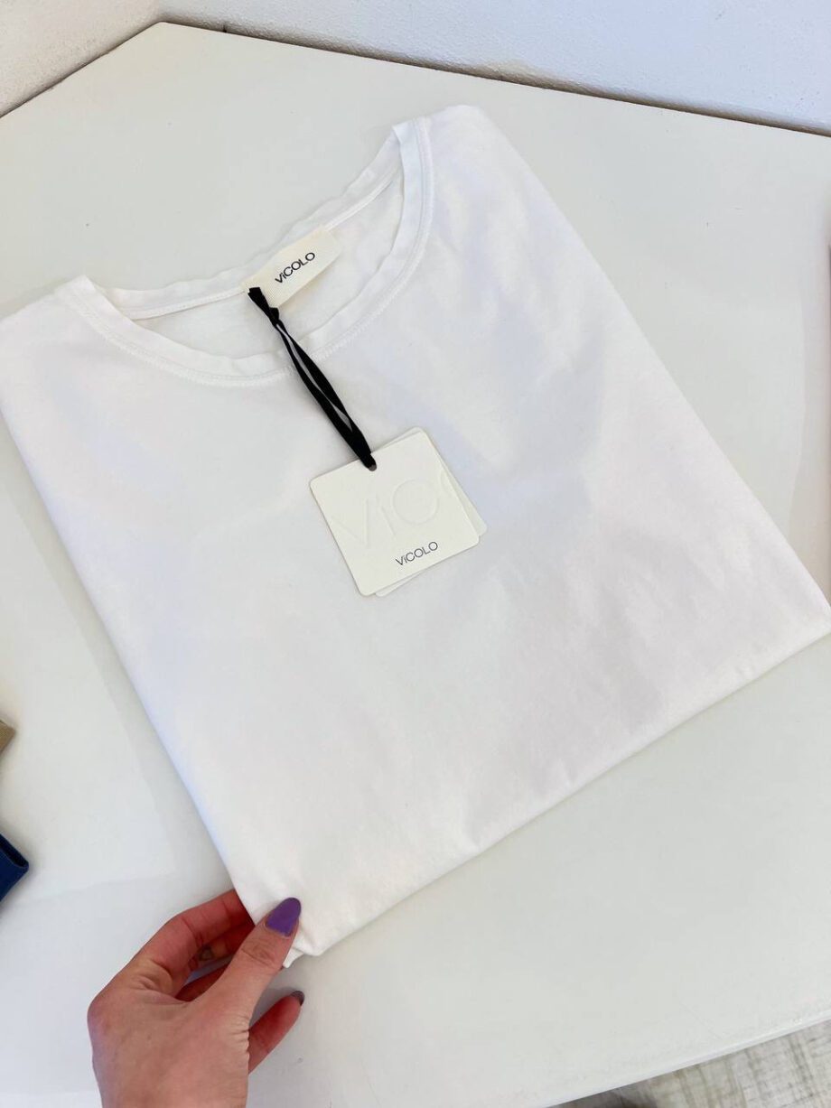 Shop Online T-shirt girocollo basic bianca Vicolo