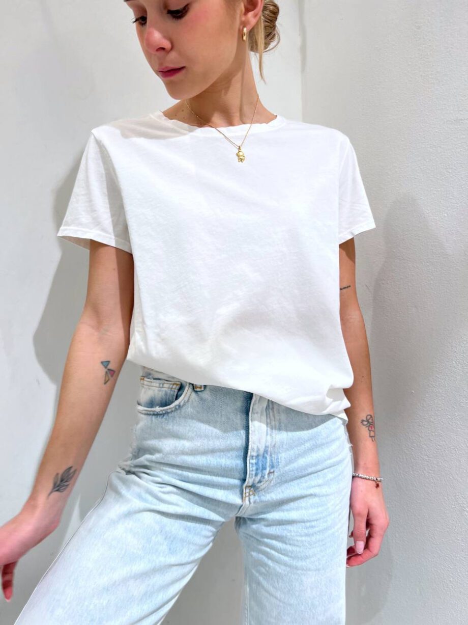 Shop Online T-shirt girocollo basic bianca Vicolo