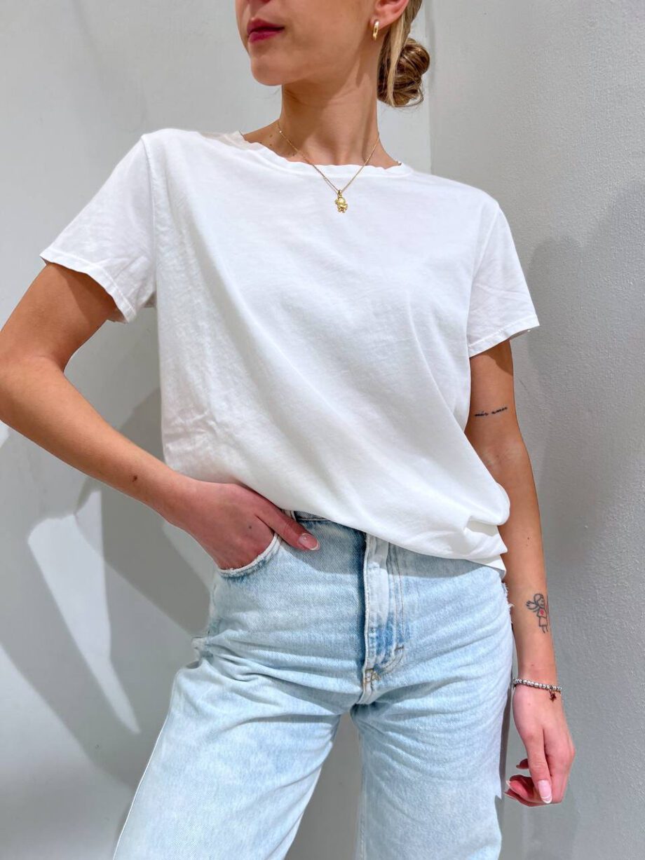 Shop Online T-shirt girocollo basic bianca Vicolo