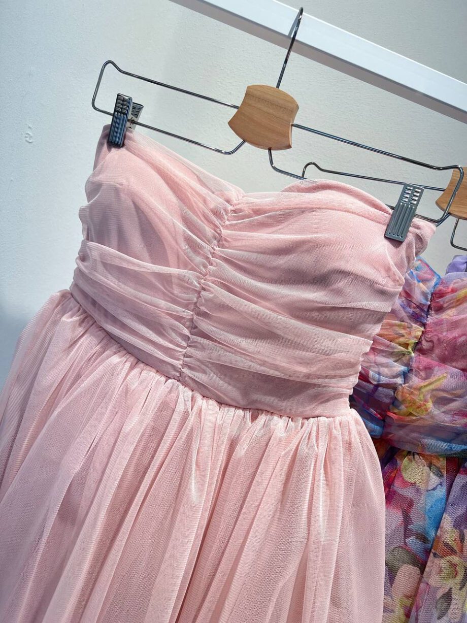 Shop Online Vestito corto in tulle rosa cipria HaveOne