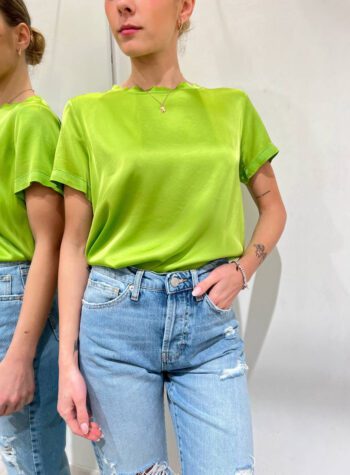 Shop Online T-shirt lime in viscosa Vicolo