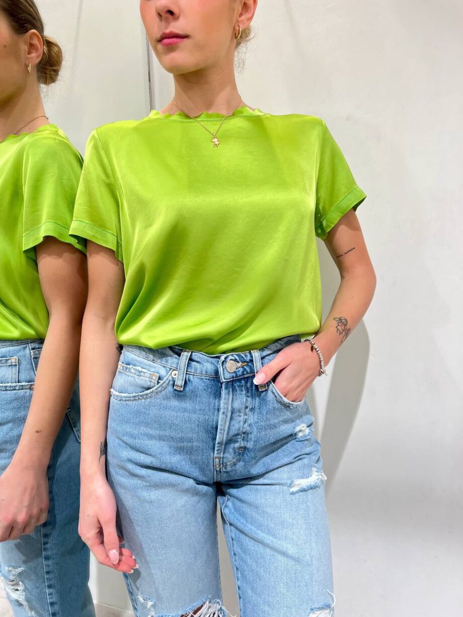 Shop Online T-shirt lime in viscosa Vicolo