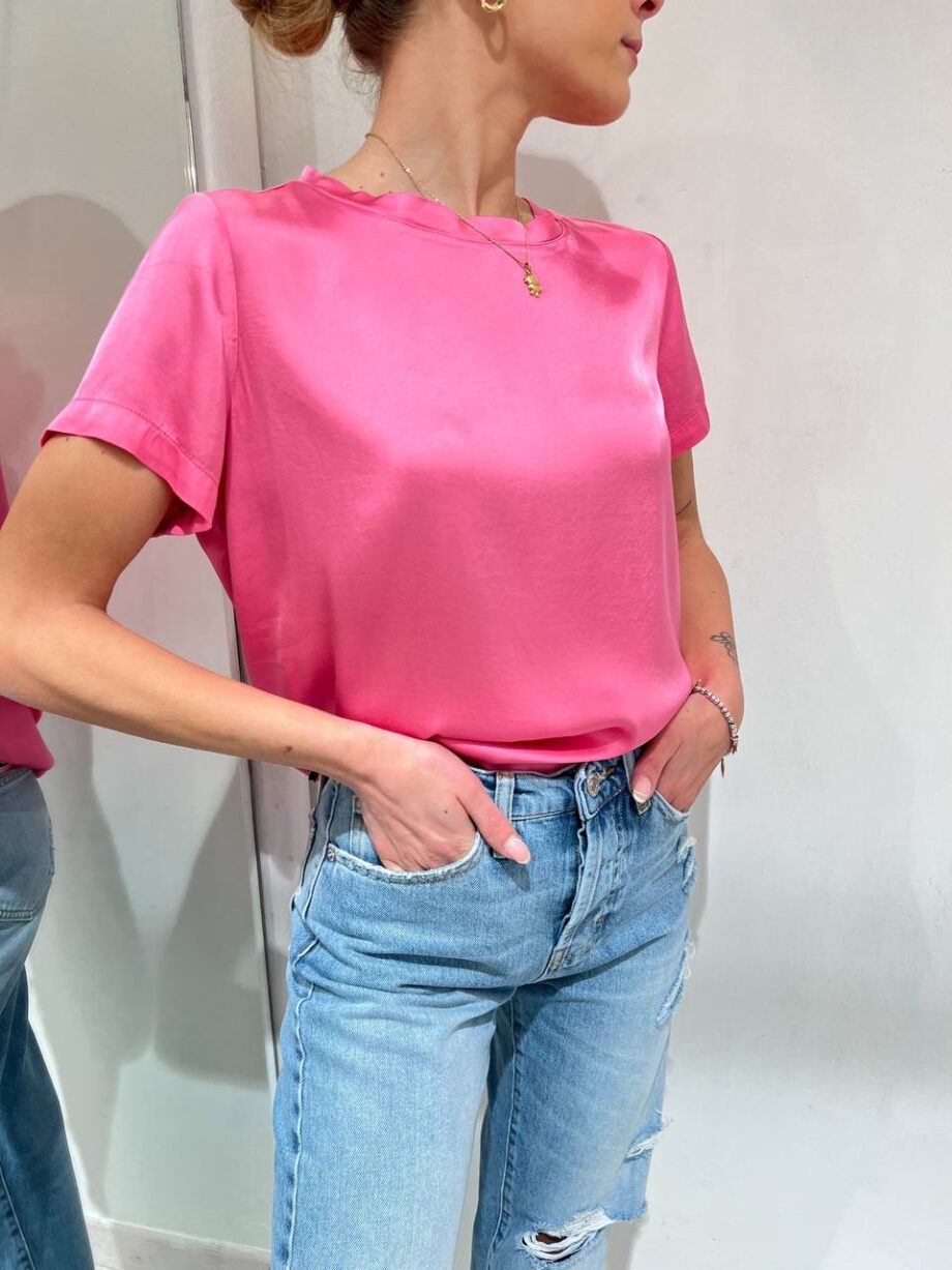 Shop Online T-shirt rosa bubble in viscosa Vicolo