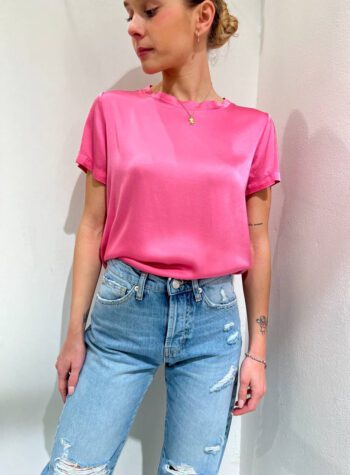 Shop Online T-shirt rosa bubble in viscosa Vicolo