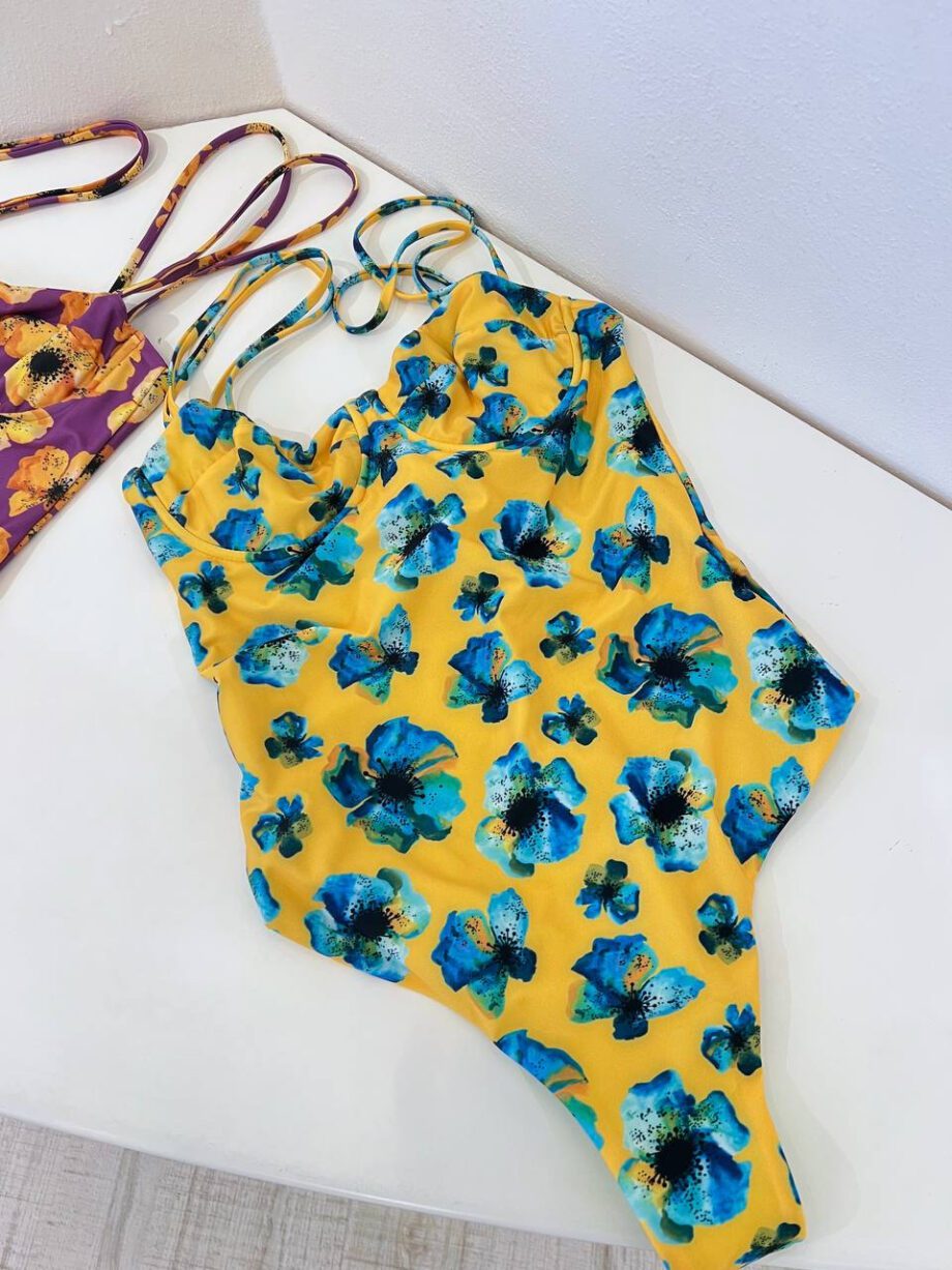 Shop Online Bikini intero Brigitte fiore giallo Matinée