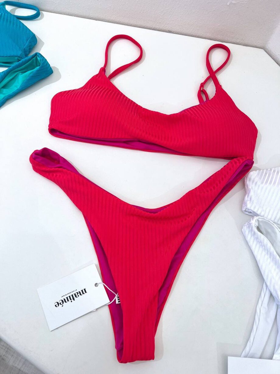 Shop Online Bikini Dora a costine fucsia Matinée