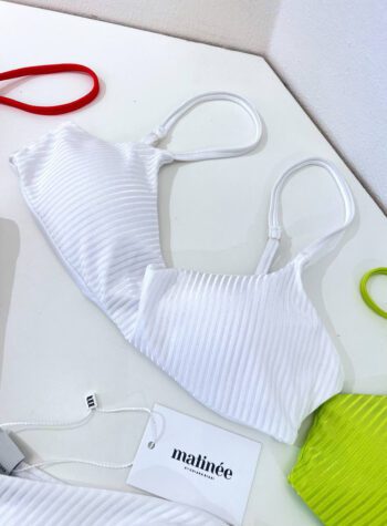 Shop Online Top Dora costina bianco